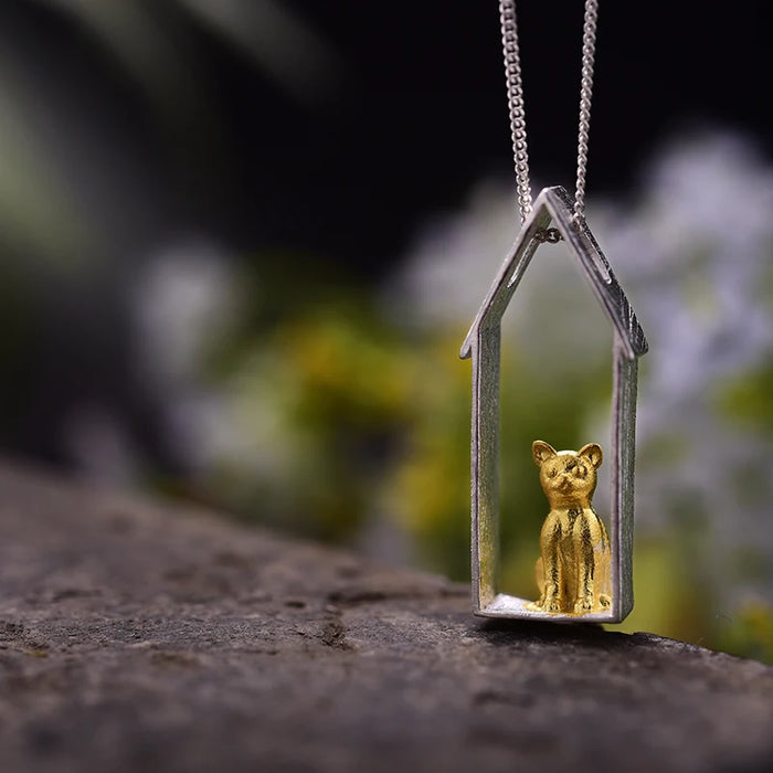 Elegant Cat Charm Pendant