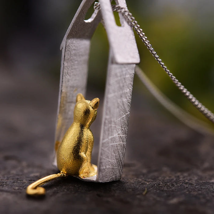 Elegant Cat Charm Pendant