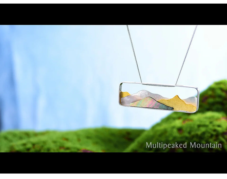 Golden Horizon Mountain Pendant